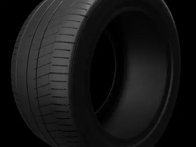 Sports Tire Low-poly 3D model