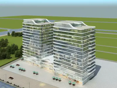 Commercial office building 3D model