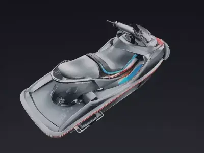 Modern Personal Watercraft Low-poly 3D model