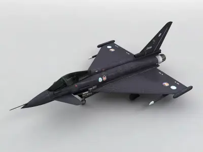 Eurofighter Typhoon Jet Aircraft  -Dark 3D model