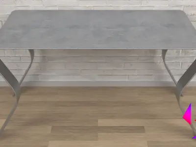 Metal table for the kitchen Free 3D model
