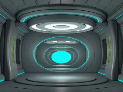 Sci Fi Corridor Laboratory 3D model purchase