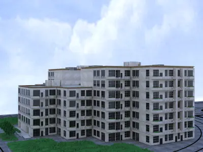 architecture apartment building 3D model