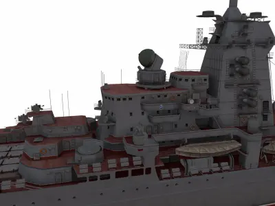 Kirov-class battlecruiser Low-poly 3D model