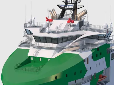 Anchor Handling Tug Supply Vessel BOURBON ARCTIC 3D model