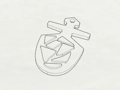 Classic TARDIS key Minaiture Replica 6th Scale 3D print model