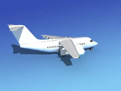 BAe 146-100 Unmarked 2 3D model