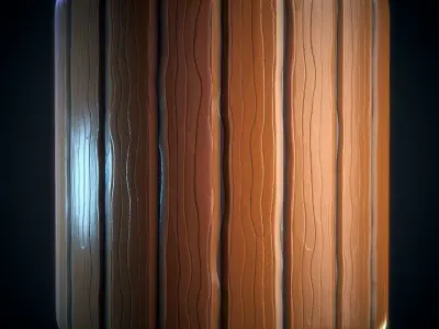 Wood Barrel Stylized - VOL 10 - SBsar - Maps Texture