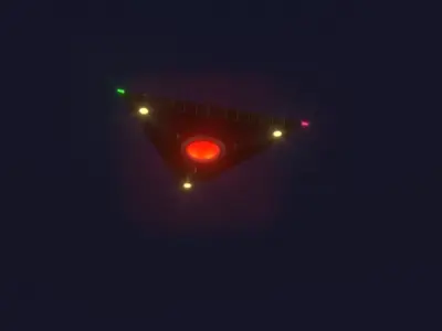 TR-3B Secret Triangular Anti Gravity Space Craft 3D model