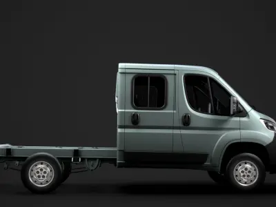 Peugeot Boxer Manager Chassis Truck Crew Cab 3450 WB 2020 3D model