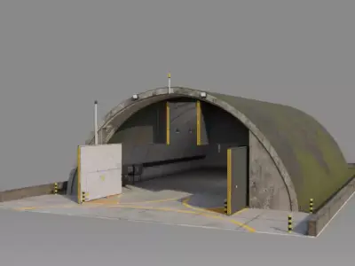 NATO AIRCRAFT SHELTER V1 Free low-poly 3D model