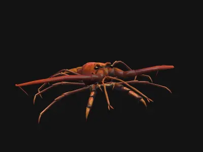 animated lobster Low-poly 3D model