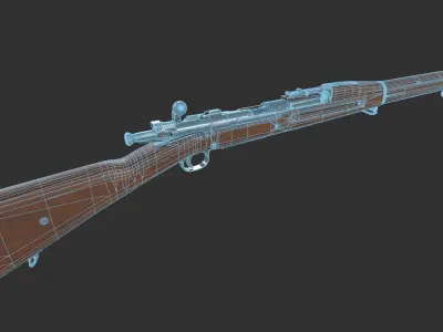 M1903 Springfield Rifle Low-poly 3D model