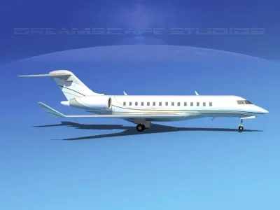 Bombardier Global 5000 V04 3D model