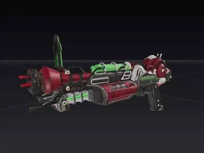 Futuristic Sci-Fi Laser Gun 3D Model Flux Talon 3D model