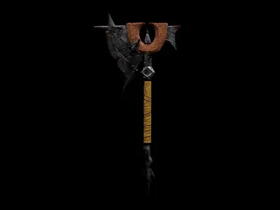 sifi axe Free low-poly 3D model