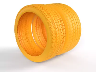 Tyre for Wheels geometry High Poly 3D model
