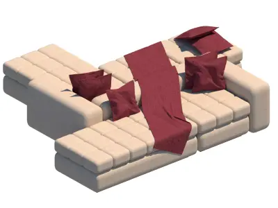 family sofa - Livingroom sofa - comfortable Free 3D model
