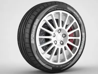 Wheel tire 3D model