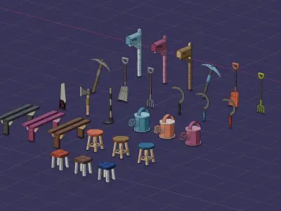 Low Poly Village Pack - Part 5 Low-poly 3D model