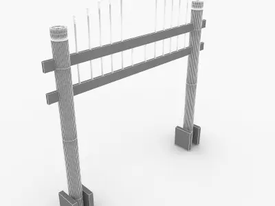 Hongsalmun 3D model gate 3D model