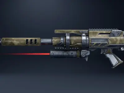 Weapon Sci Fi Pack Vol3 Low-poly 3D model