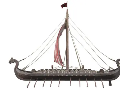 3D model Drakkar Viking Ship 3D model