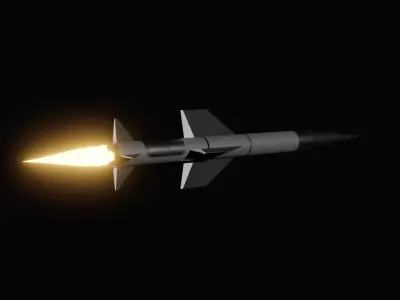 Basic Missile Mesh Game Ready Low-poly 3D model