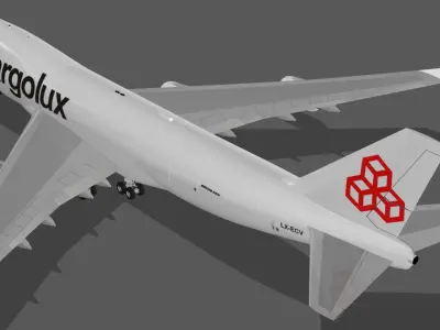 Boeing 747-400 F Cargolux 3D model