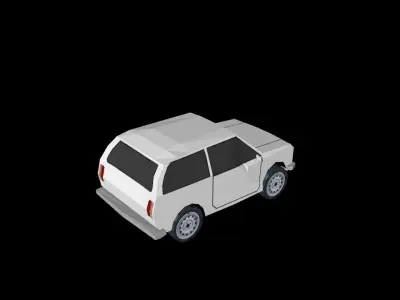 Low poly jeep car Low-poly 3D model