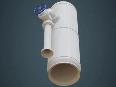 Indoor Gas Storage 1A Low-poly 3D model