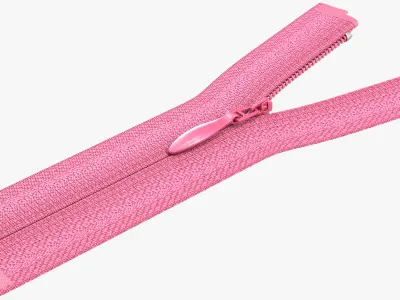 Nylon Invisible Zipper 3D model