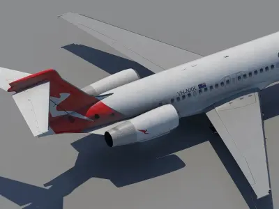 Boeing 717-200 Low-poly 3D model