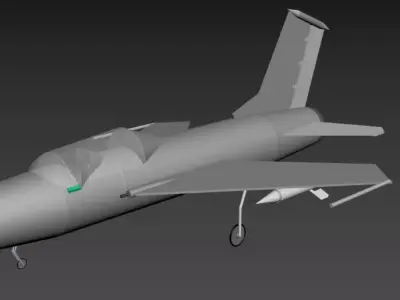 MiG-19 fighter jet 3D model