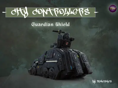 City Controllers  - Guardian Shield - PBR lowpoly Low-poly 3D model