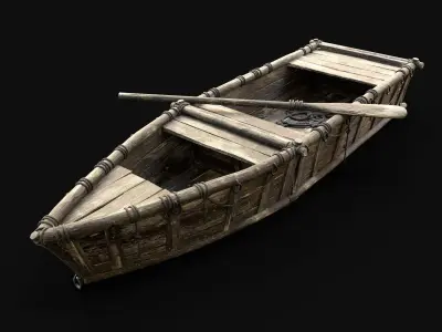 BOAT ROWBOAT GONDOLA RAFT WOODEN FISHERMAN COLLECTION PACK 