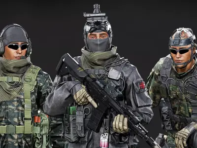 Tactical Soldier Operator vol 1 Low-poly 3D model