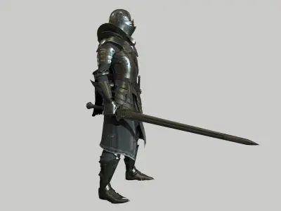 Knight Low-poly 3D model
