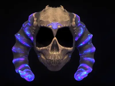 Skull Helmet Low-poly 3D model