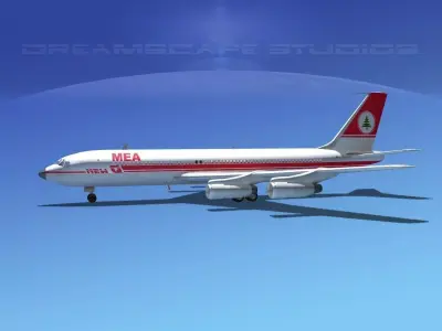 Boeing 707 Middle East 3D model