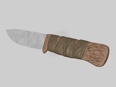 Stylized Knife Weapon PBR low-poly game ready Free low-poly 3D model
