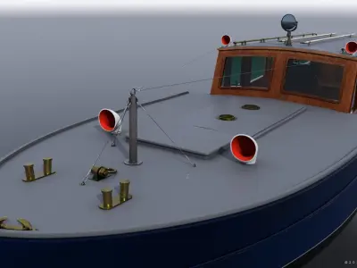 WW2 Italian 10m Motorboat Low-poly 3D model