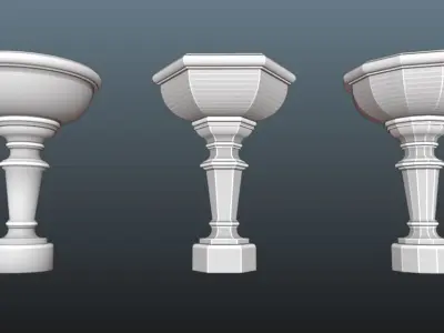 Fountain begin Free 3D model