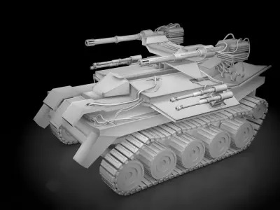Tank 2025 Low-poly 3D model