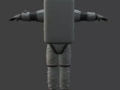 Realistic Astronaut Space Suit 3D model 7