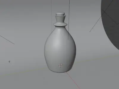 Glass Bottle Show piece   Free low-poly 3D model