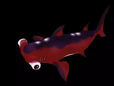 Hammerhead Shark Low-poly 3D model