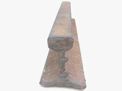 Metal Rail Piece Low-poly 3D model