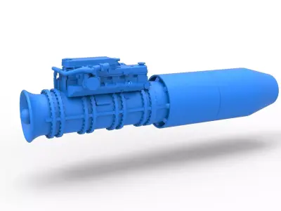 Jet engine 8 Scale 1 to 25 3D print model