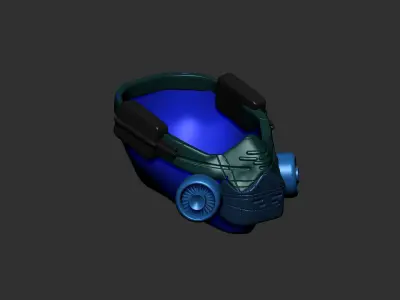 helmet high poly sculpt 3d printable  3D model 184